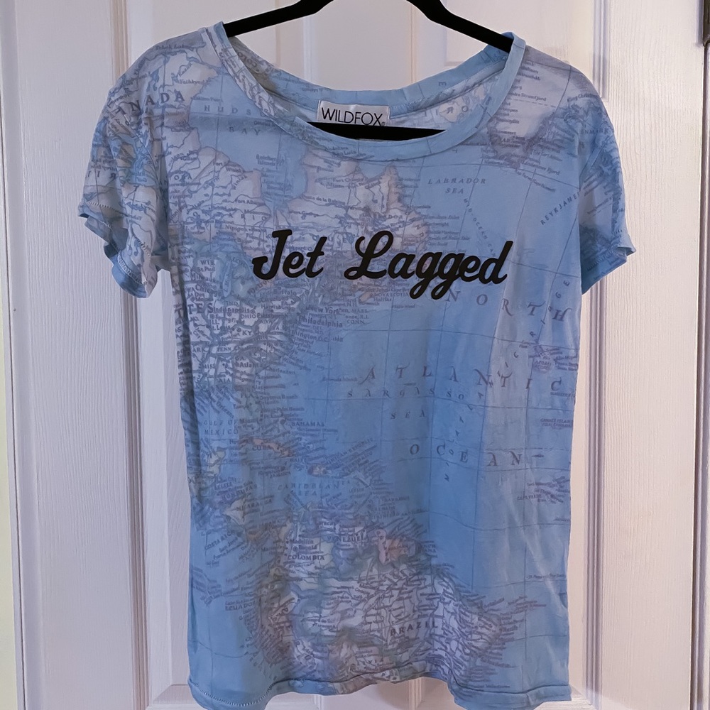 Wildfox Jet Lagged Map Tshirt
